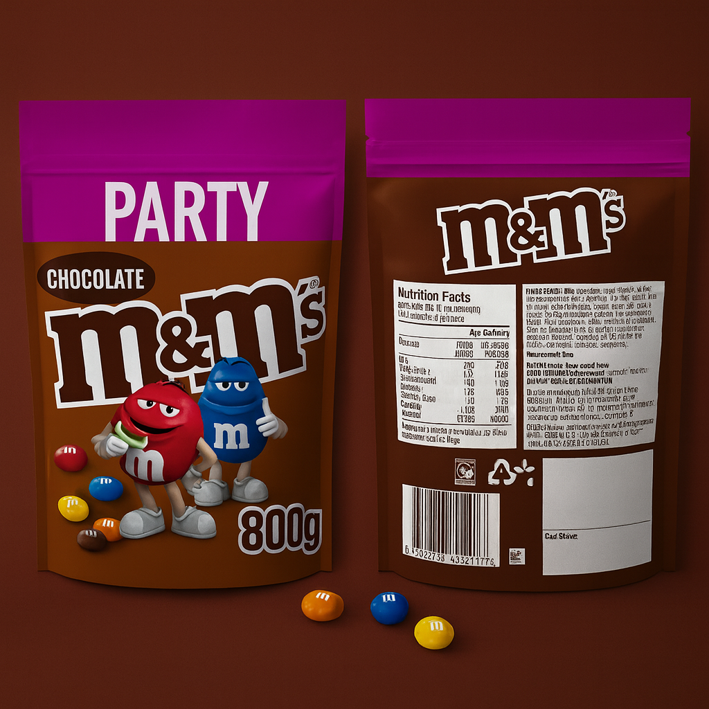 M&M's Chocolate Bulk Pack Chocolate, Crisp Chocolates with Colourful Sugar Casing, Party Mix, 1 x 800g