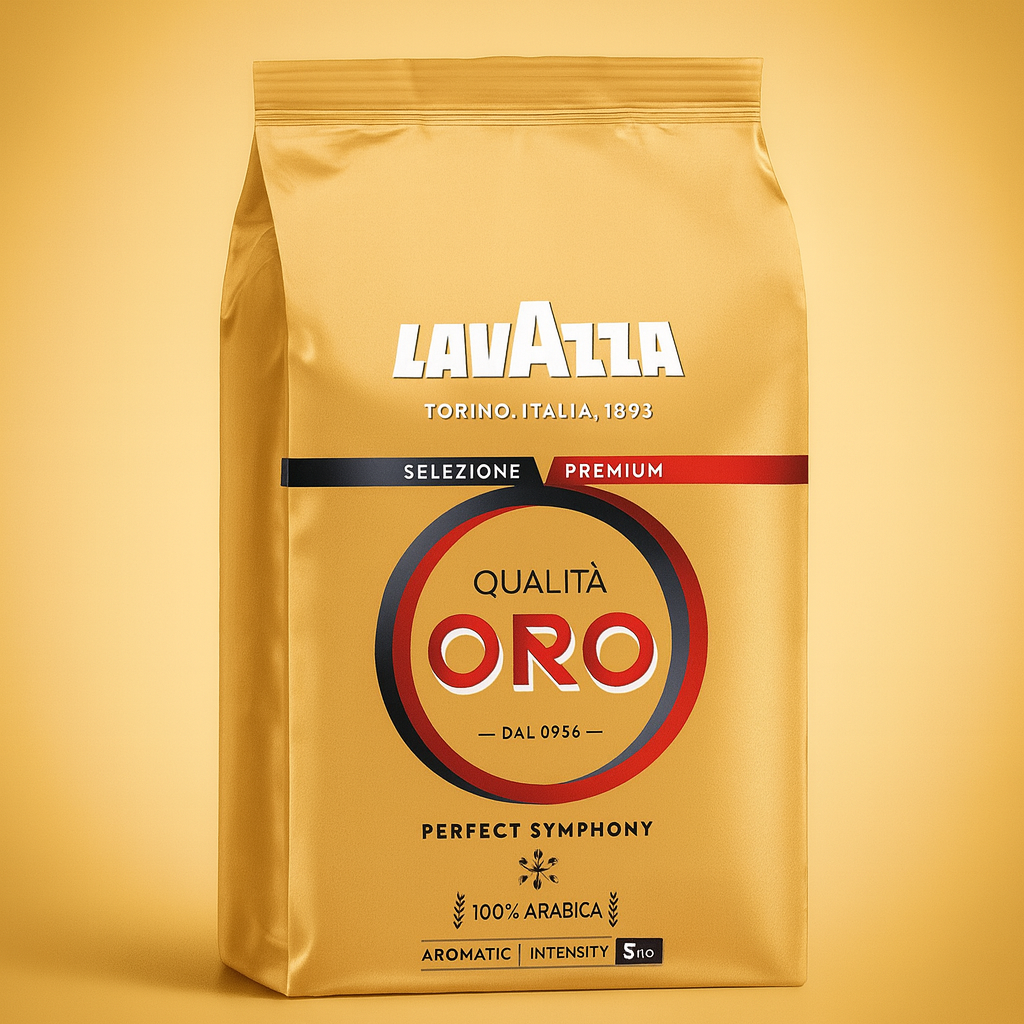 Lavazza, Qualità Oro, Coffee Beans, Ideal for Bean to Cup Machine and a Filter Coffee Machine, with Fruity and Flowery Aromatic Notes, 100% Arabica, Intensity 5/10, Medium Roast, 1 Kg