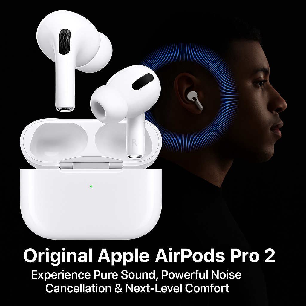 New Original Apple AirPods Pro 2 Wireless Earbuds, Bluetooth Headphones, Active Noise Cancellation, Transparency, Personalised Spatial Audio, High Fidelity Sound, H2 Chip, USB C Charging