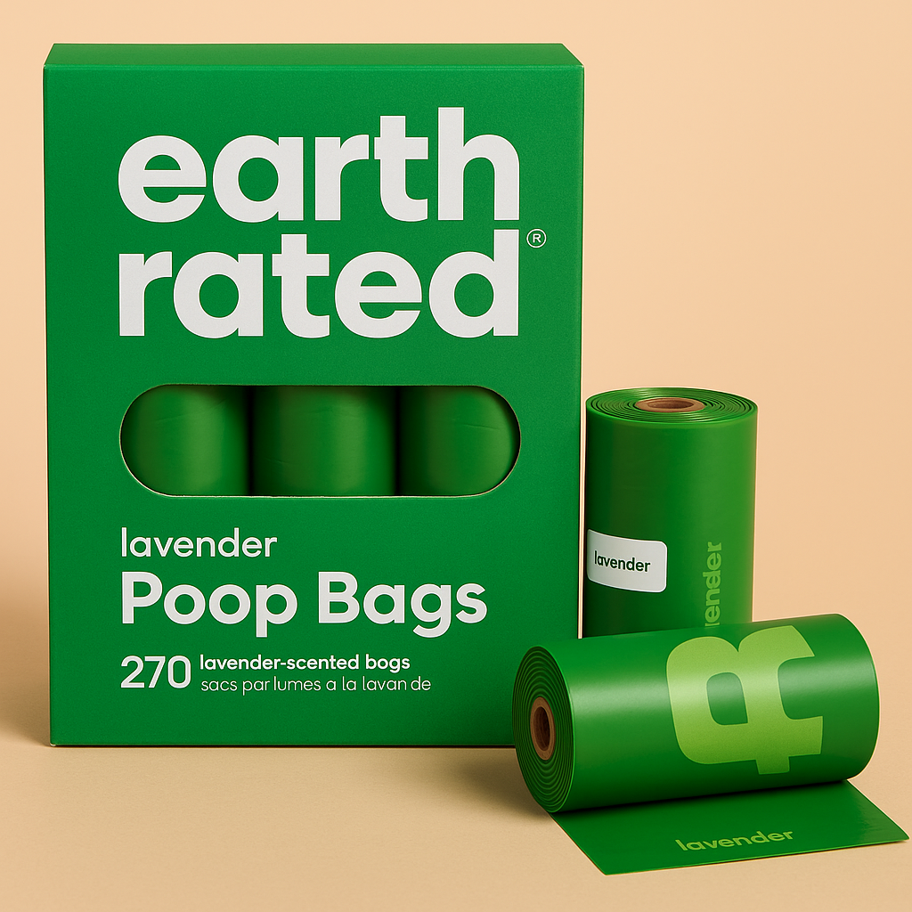 Earth Rated Poop Bags for Dogs, Guaranteed Leak Proof and Extra Thick Waste Bag Refill Rolls, Unscented, 270 Count
