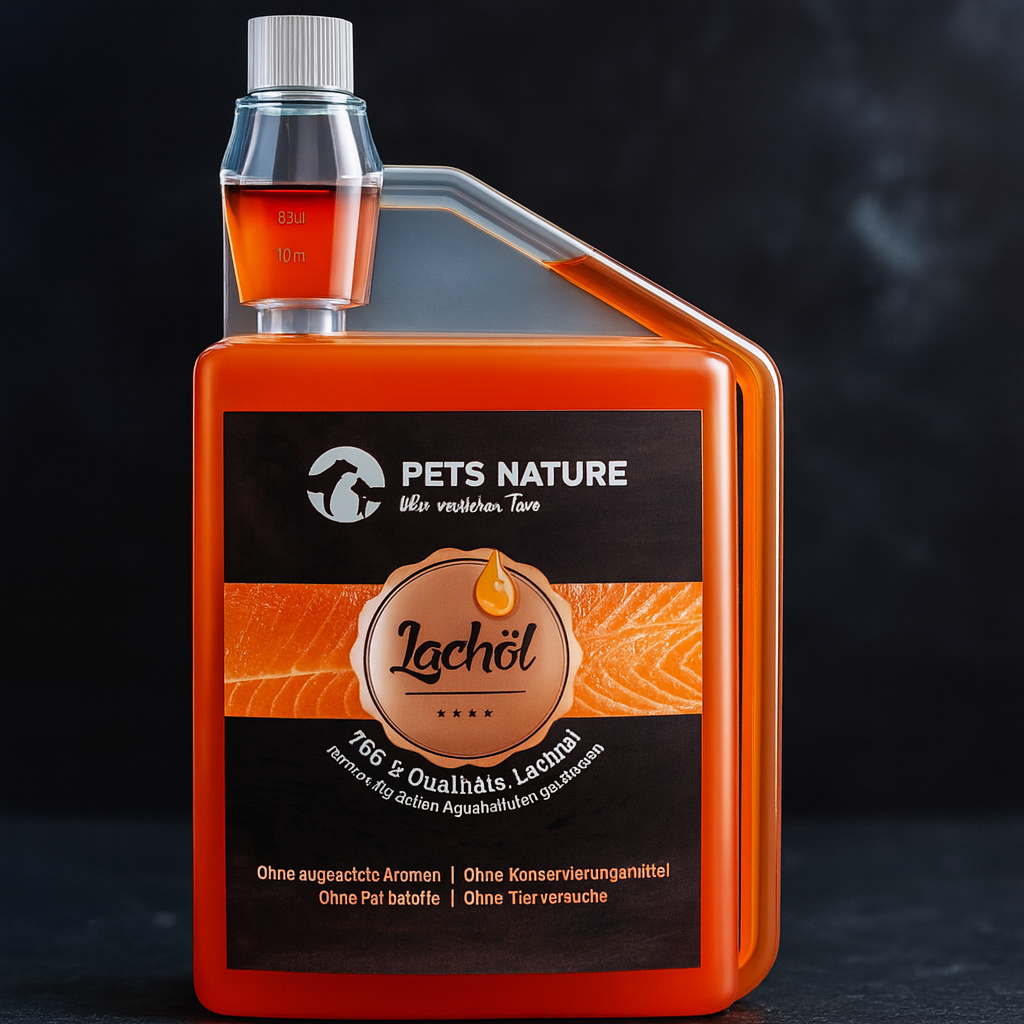Pets Nature Salmon Oil for Dogs and Cats - 1 Litre Pure Premium Fish Oil with Omega 3 and 6 for Your Dog, Cat and Horse, 1000 ml