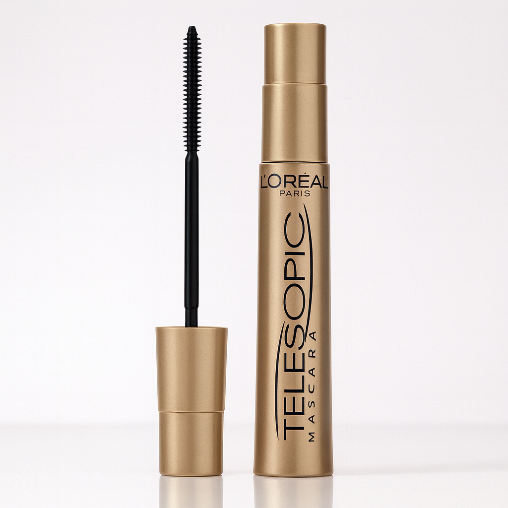 L'Oréal Paris Black Mascara for Precise Separated Eyelashes with Telescopic Length, False Lash Telescopic Gold Mascara, Black, 1 x 8 ml