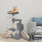 Cat Tree Tower, Cat Condo with Sisal Scratching Post, Multi Level Cat Climbing Frame Indoors, Cat Activity Tree, Beige, XL