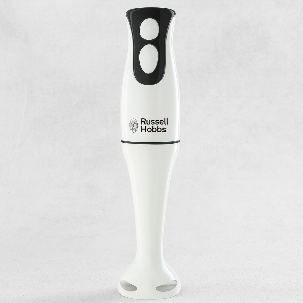 Russell Hobbs Food Collection Electric Hand Blender, 2 Speeds and Pulse Technology, Detachable blending leg for easy cleaning, Stainless steel blades, 200W, 22241, White
