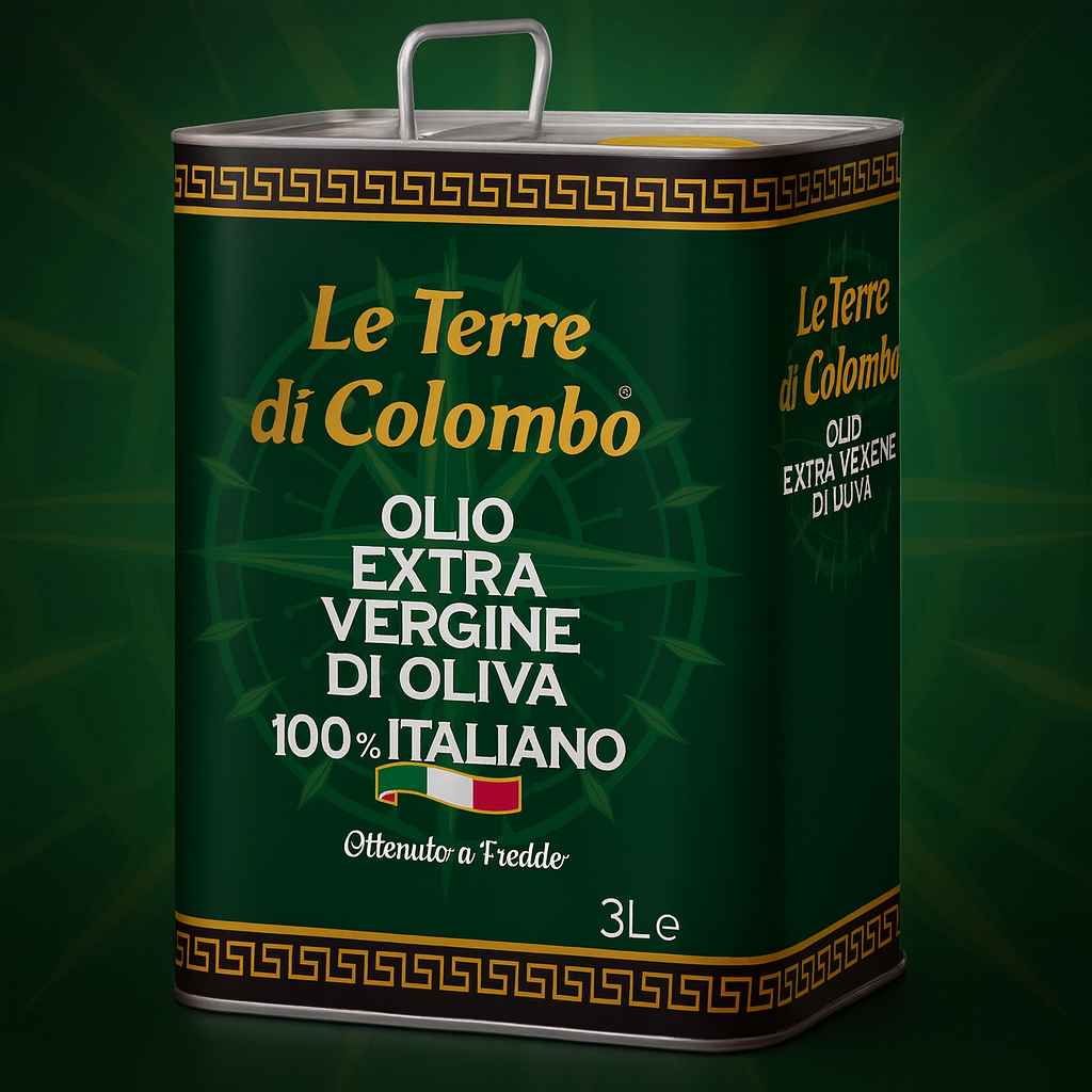 Le Terre di Colombo 100% Italian Extra Virgin Olive Oil Tin 3L