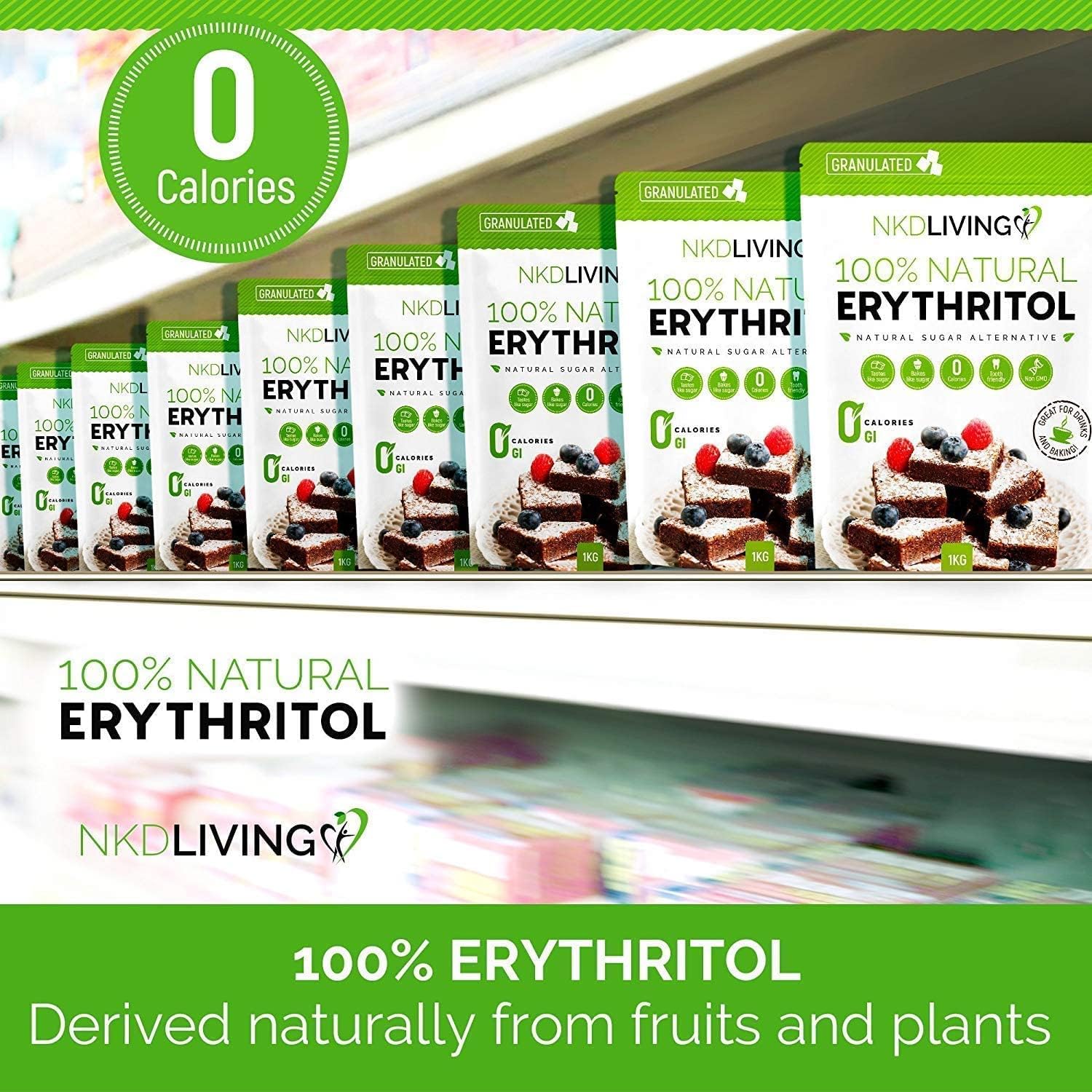 Erythritol 100% Natural 2kg | Zero Calorie Sugar Substitute