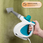 eldray BEL0701TQN 10-in-1 Handheld Steam Cleaner - Clean, Sanitise & Refresh Surfaces, Tiles, Mirrors & Windows, Chemical Free Cleaning, Includes Nozzles, Brushes, Upholstery Head & Squeegee, 1000W