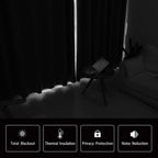 DWCN Grey Curtains for Living Room & Bedroom - Blackout Thermal Eyelet Curtains 46 x 90 Inch 2 Panels