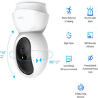Tapo Wifi Camera, 2K 3MP Pet Camera Indoor Camera for Security, Wireless 360° for Baby Monitor, CCTV, Smart Motion Detection & Tracking, Night Vision, Works with Alexa & Google Home(Tapo C210)