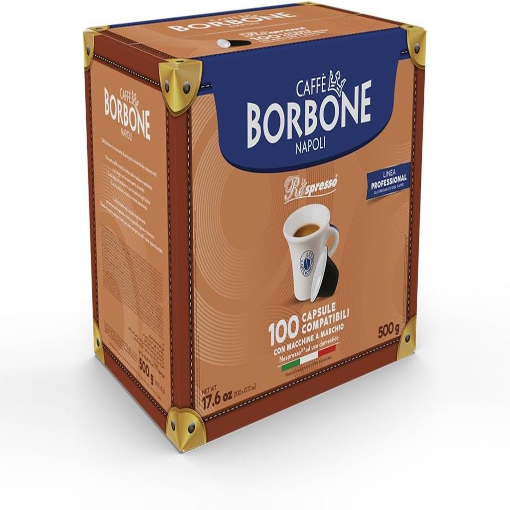 Caffè Borbone Respresso Red Coffee Blend - 100 Capsules - Compatible with Nespresso Coffee Machines for Home Use
