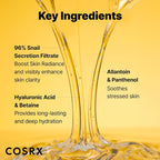 COSRX Advanced Snail 96 Mucin Power Essence 100ml, Skin Repair & Hydrating Serum, Snail Secretion Filtrate 96% & Hyaluronic acid, Korean Skincare, Animal testing free