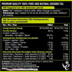 Natures Aid 100% MCT Oil - Premium Coconut Oil 500ml (Pack of 2)