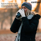 Contigo Byron Snapseal Travel Mug | Stainless Steel Thermal Mug | Vacuum Flask | Leakproof Tumbler | Coffee to Go Mug with BPA Free Easy-Clean Lid | Vivacious | 470 ml