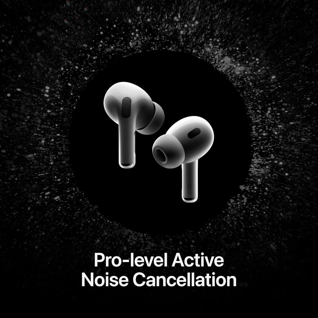 New Original Apple AirPods Pro 2 Wireless Earbuds, Bluetooth Headphones, Active Noise Cancellation, Transparency, Personalised Spatial Audio, High Fidelity Sound, H2 Chip, USB C Charging