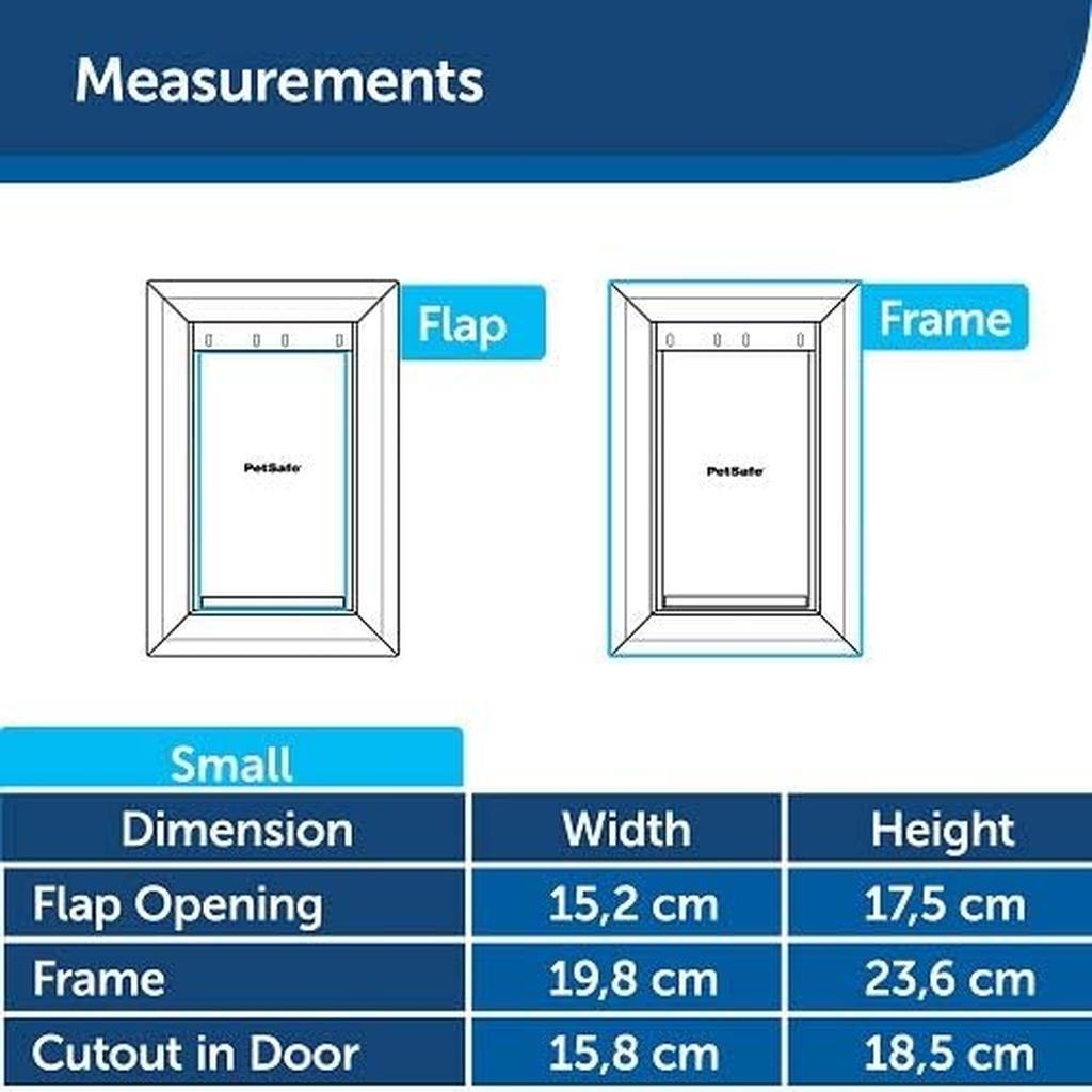 PetSafe Staywell, Convenient, Original 2 Way Pet Door, Fast Installation, Easy fitting, 2 Way Locking, Cat Flap for All Pets – Small - White