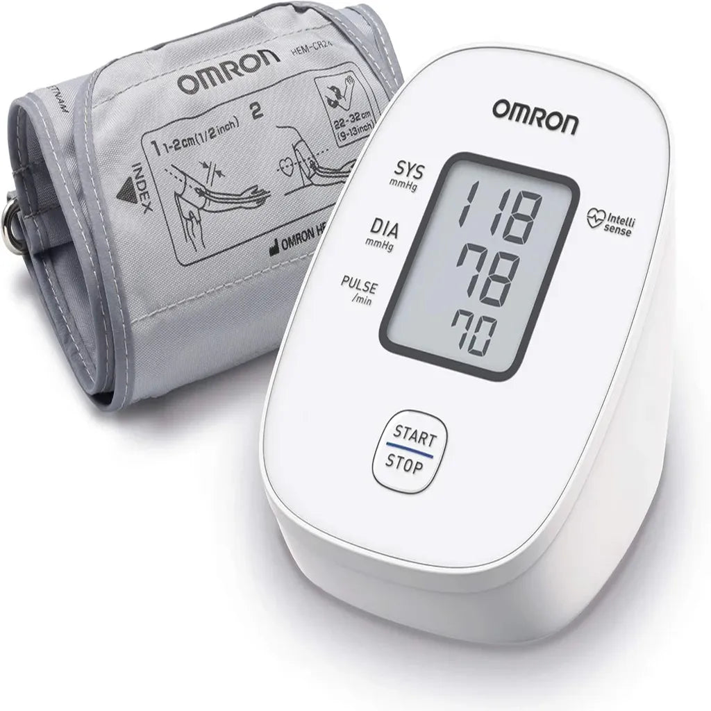 OMRON X2 Basic Automatic Upper Arm Blood Pressure Monitor for Home Use - Clinically Validated BP Monitor with Irregular Heartbeat Detection - BP Machine with BP Cuff 22-32 cm - Batteries Included