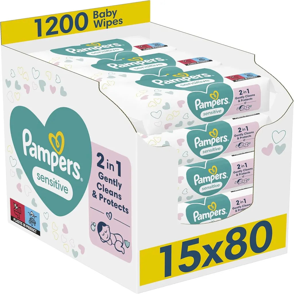 Pampers Aqua Pure Wet Wipes 7 Packs (7 x 48 Wipes)