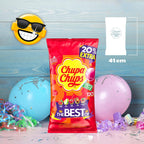 Chupa Chups The Best of Lollipop Bag Contains 120 Lollipops in 5 Flavours Cola, Strawberry, Cherry, Apple, Birthday Gift